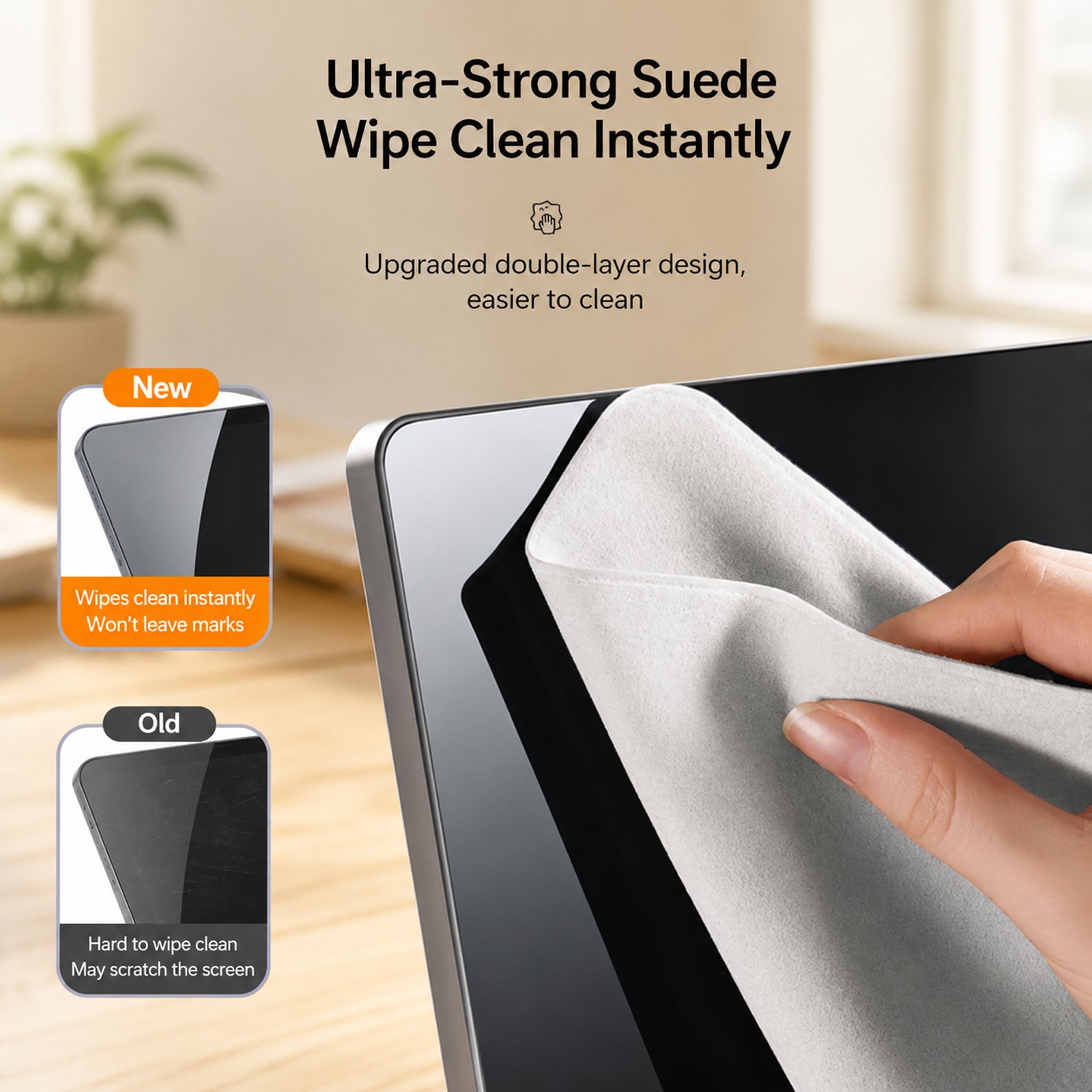 Oil-Repellent Phone Cloth, No Streaks