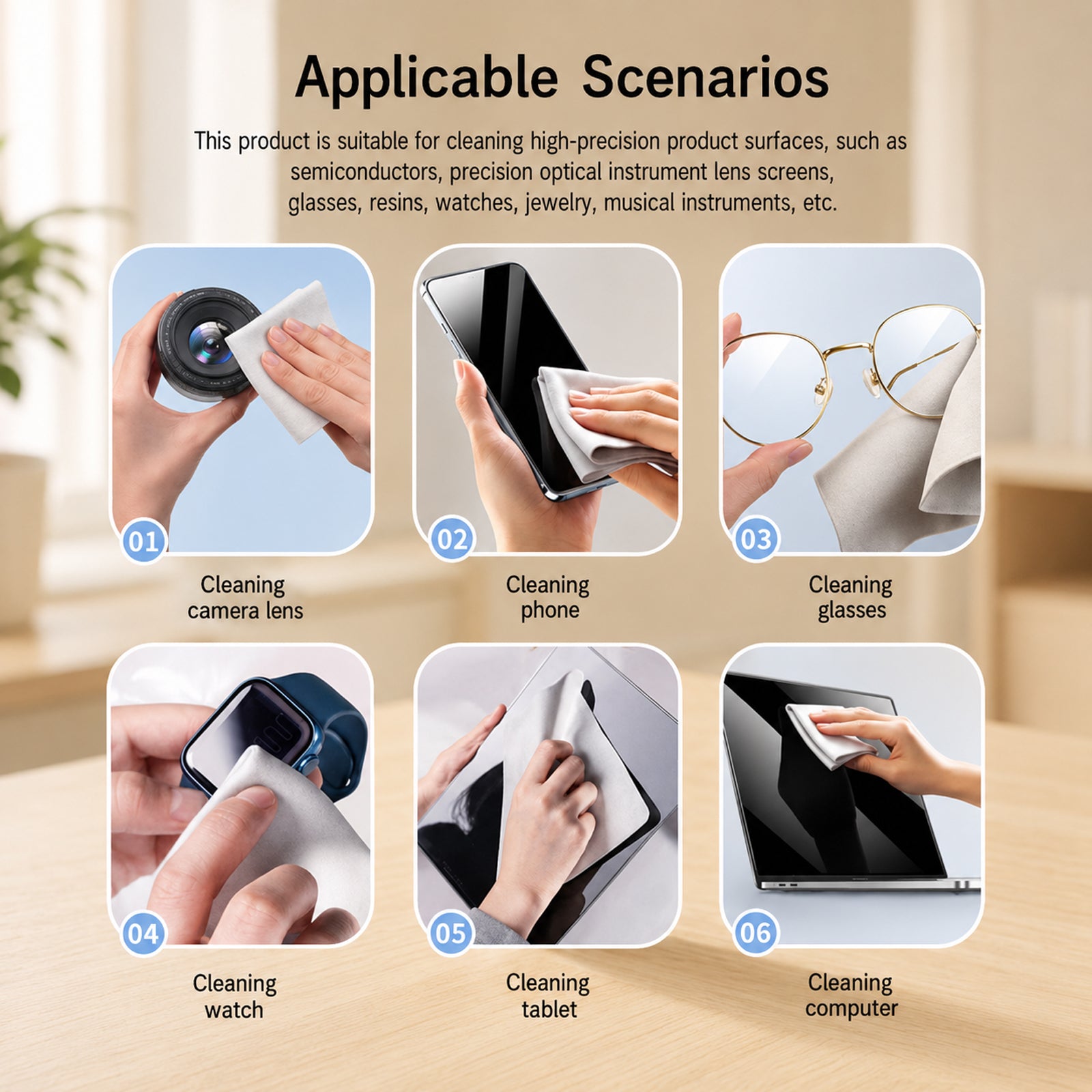 Oil-Repellent Phone Cloth, No Streaks